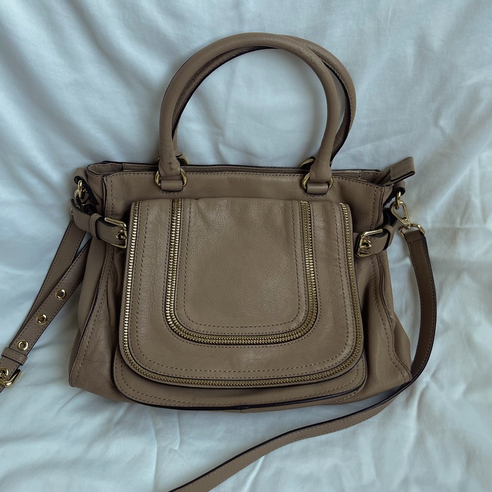 MICHAEL KORS Naomi Large Satchel Luxury Leather Zippers Handbag